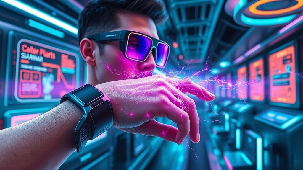تحكم neural wristband في نظارات ميتا الذكية.