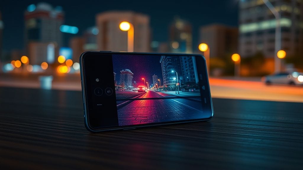 كاميرا هاتف سامسونج جالاكسي Z Fold 7 تلتقط صورة ليلية مذهلة بدقة عالية.