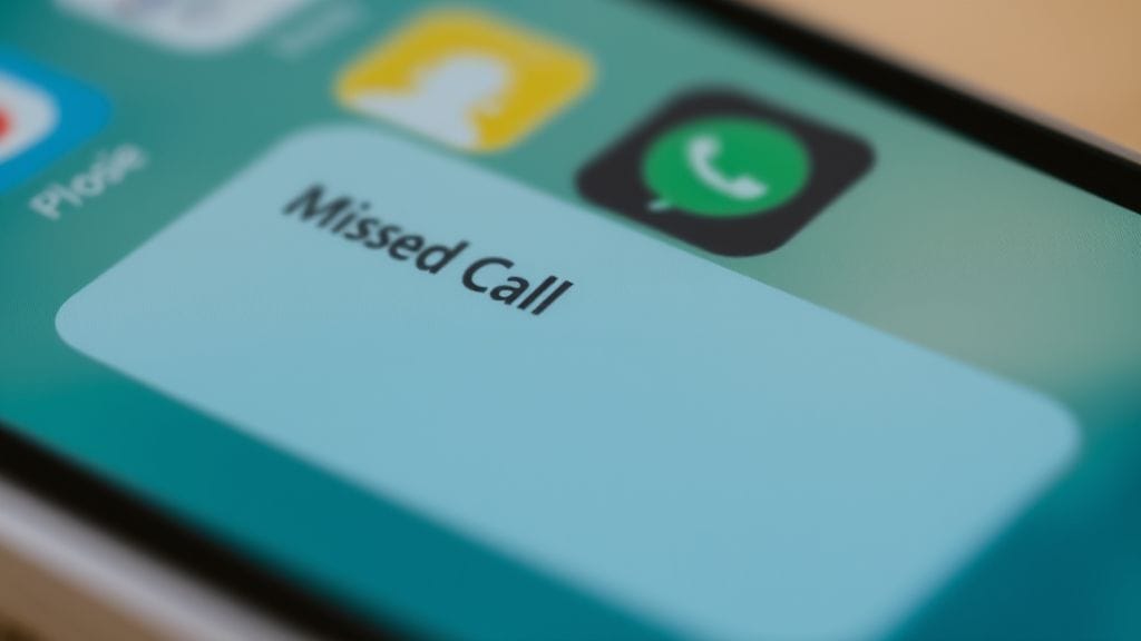 إشعار مكالمة فائتة على هاتف ذكي دون تفاعل المستخدم