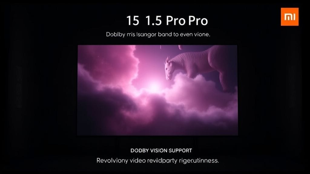 فيديو عالي الدقة على شاشة شاومي 15 Pro مع HDR.