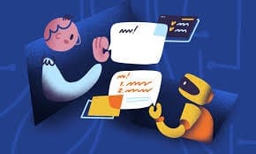 موظف في مكتبه ووراءه شبح رقمي يُراقبه – تجسيد لمخاوف جمع البيانات